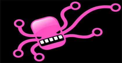 Pink Octopus Vector