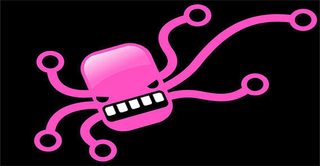 Pink Octopus Vector