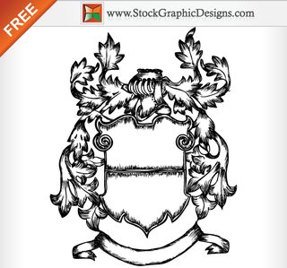 Medieval Ornate Heraldic Shield Free Vector Image