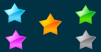 Free Vector Glass Stars