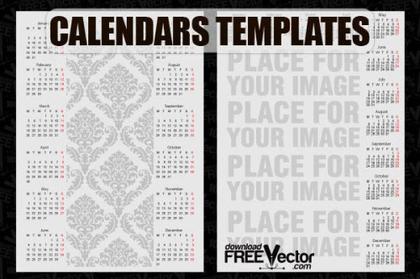 Free Vector Calendars Templates