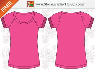 Women’s Basic Free T-shirt Templates Vector