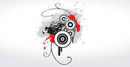 Eagle Splatter Free Vector