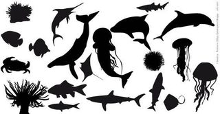 Fish Silhouettes Vector
