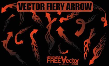 Free Vector Fiery Arrow