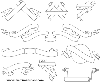 Ribbons and Scrolls Free Vector Pack