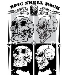 Skulls Vector Pack Free