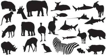 Animals Free Vector Silhouettes