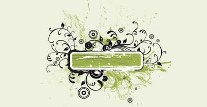 Floral Grunge Text Banner