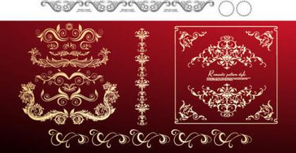 Golden Floral Ornament Vector Free