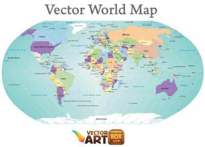 Vector World Map Ai Free