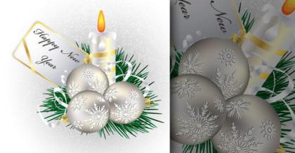 December Vector Christmas Greeting Card