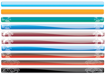 Glossy Userbars Free Vector