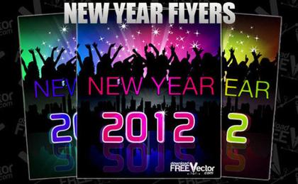 New Year Flyer in Vector