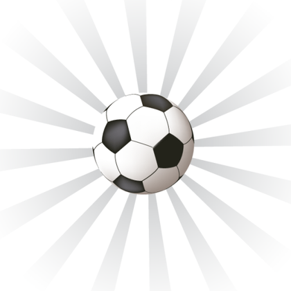 Sunburst Background with Soccer Ball Vector