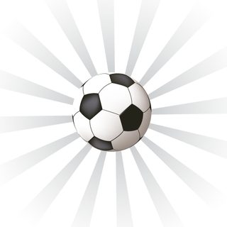 Sunburst Background with Soccer Ball Vector