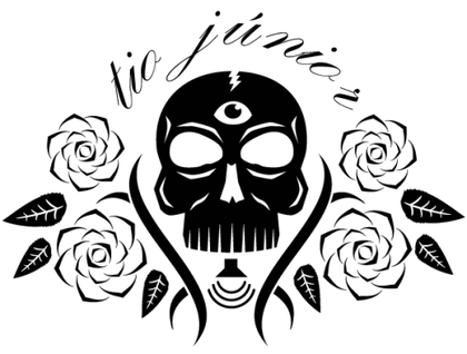 Skull with Flowers Vector Image