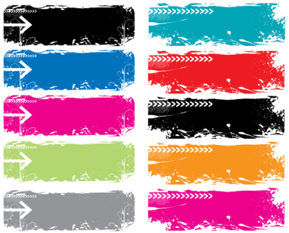 Colorful Grunge Vector Banners Free Download