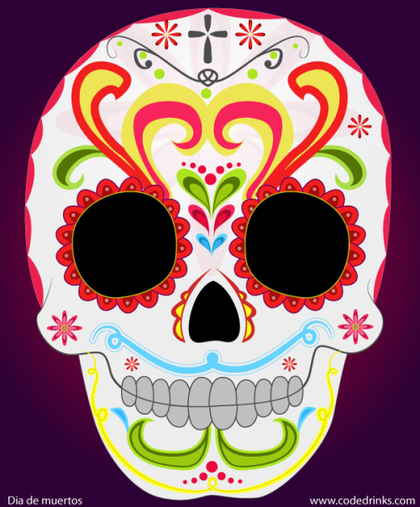 Day of the Dead Sugar Skull Vector Image