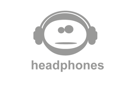 Emoticon with Headphones Logo Vector