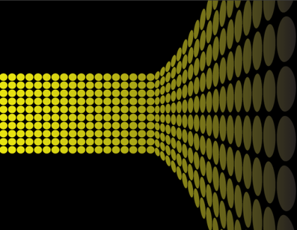 Abstract Black Background With Green Dots Vector