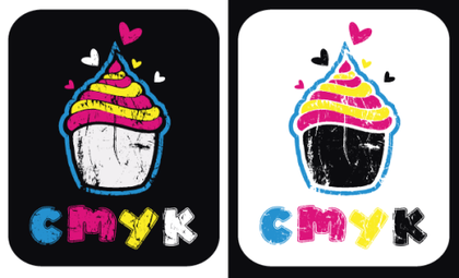 CMYK Cupcake Vector