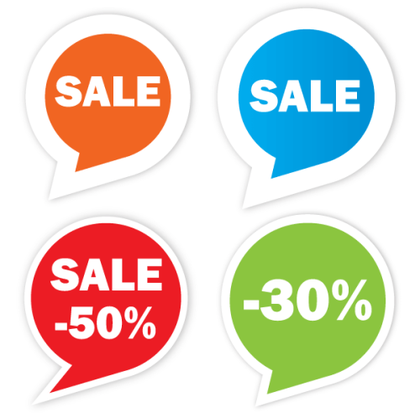 Free Sale Sticker Vector Set