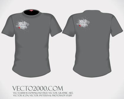 Men’s Basic Free T-shirt Templates Vector