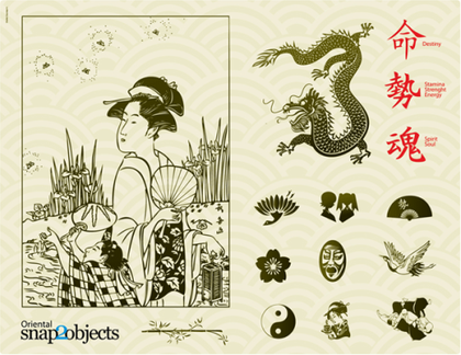Traditional Japanese Vector Elements