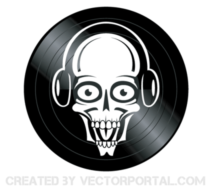 Vector Dj Skull Image
