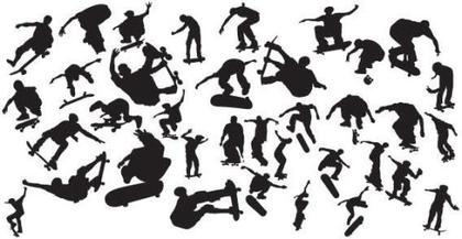 Skateboard Silhouette Vector