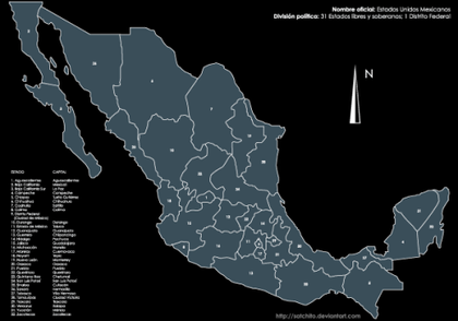 Free Vector Map of Mexico