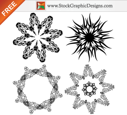 Beautiful Ornate Design Elements Free Vector Art