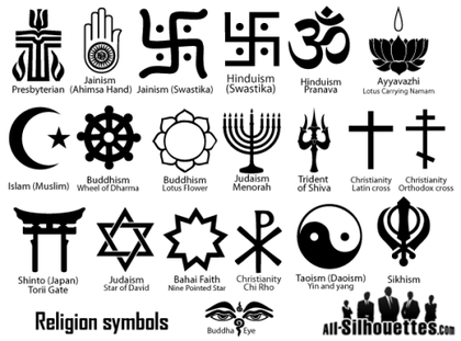 Soulful Diversity: Free Religious Symbols Vector Designs for Spiritual Exploration