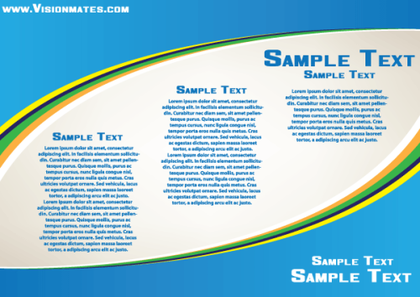 Business Blue Card Print Design Vector