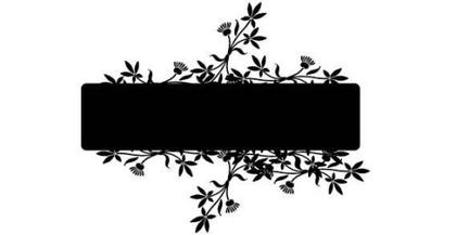 Banner with Flowers Text Frame