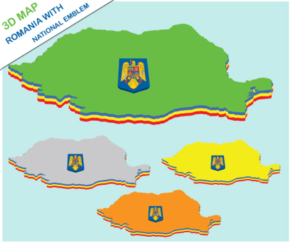 Romania 3d Map Vector Free