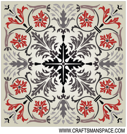 Square Marquetry Pattern Free Vector