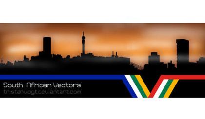 Vector Johannesburg Skyline Silhouettes