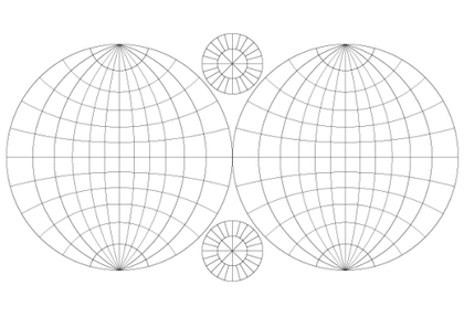 Vector Double Hemisphere Map Template