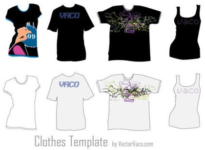 Tshirt Clothing Template Free Vector