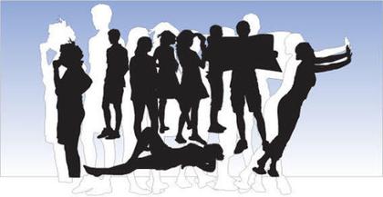 People silhouettes free vector