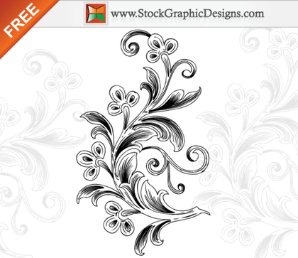 Beautiful Floral Free Vector Art Illustration