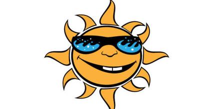 Sun with Glasses Vector