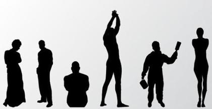 People silhouette free vector