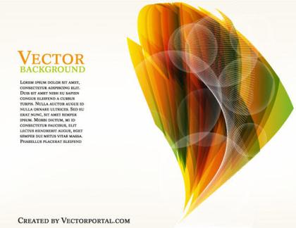 Abstract Color Waves Background Free Vector
