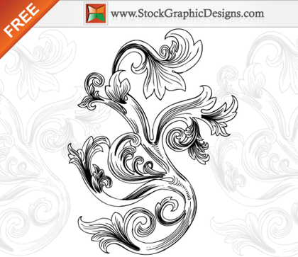 Free Floral Vector Graphics Elements