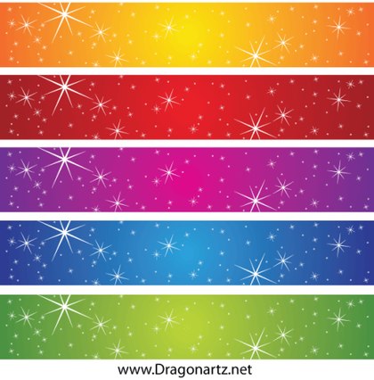Stars Banner Vector Free