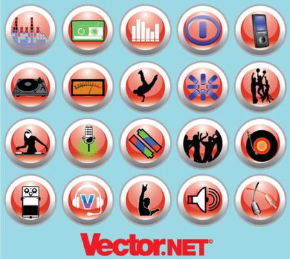 Free Vector Music & Nightlife Icon Set