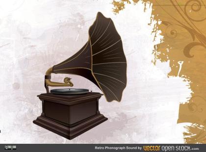 Vintage Phonograph Free Vector